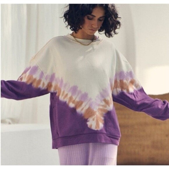 Free People Tops - Free People Movement Ombre Metti Crewneck Sweatshirt M Oversized Athleisure Boho